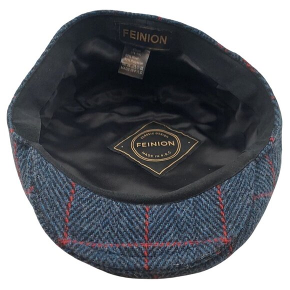 Feinion Wool Blend Tweed Newsboy Flat Cap Gatsby Golf Mens Medium Classic - Picture 4 of 5